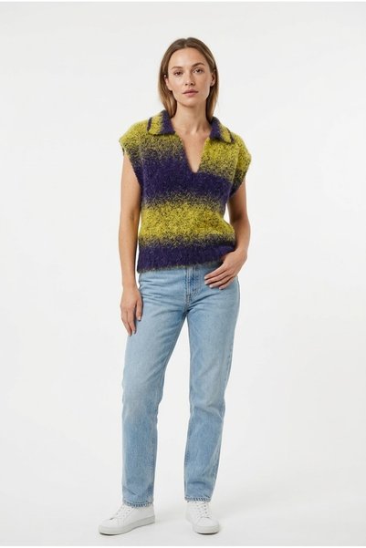 Neden Tekstil Pulover de damă din tricot, cu decolteu în V, fără mâneci, cu d...