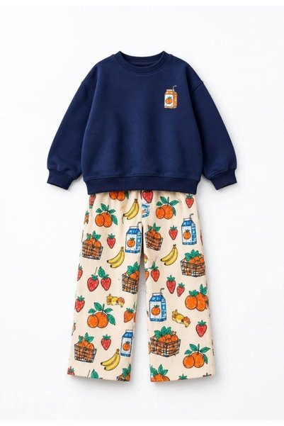 Patriko Boys and Girls Fruit Printed 3 Thread Cotton Sweatshirt Cotton Top an...