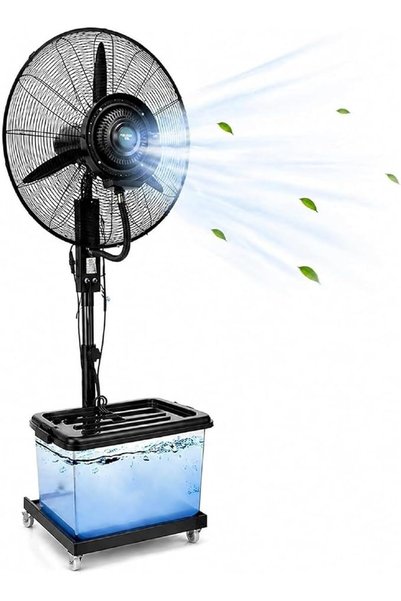 GENERAL Industrial Misting Fan With 42L Tank, 90°Oscillating Pedestal Fan, Hi...