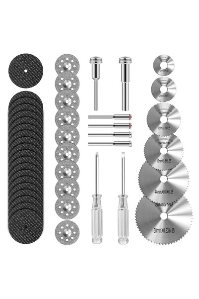 GENERAL Kuenuilr Cutting Wheel Set 36 Pieces for Rotary Tool, HSS Circular Sa...