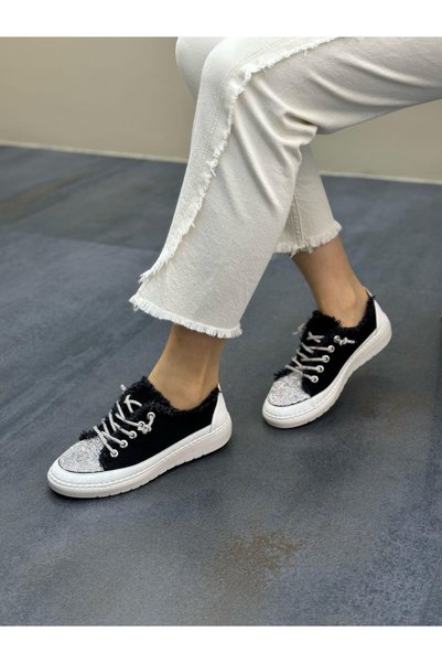 Alphus Vollex Kot Malzeme Kadın Taşlı Şık Sneakers