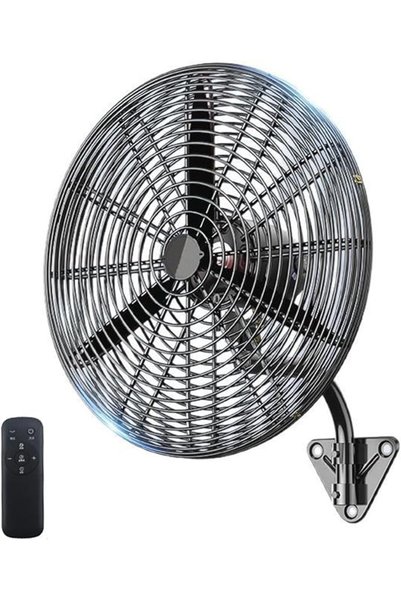 GENERAL Industrial Wall-mounted Fan, 120° Oscillation, Plastic Leaf 3-speed C...