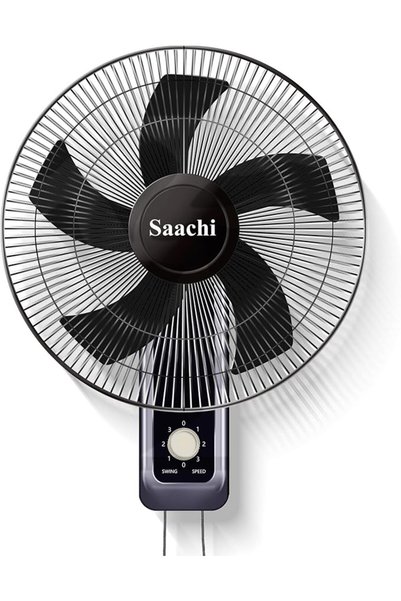 SAACHİ مروحة حائط، مقاس 16 بوصة، محرك قوي، 3 سرعات، 5 شفرات، نطاق دوران واسع،...
