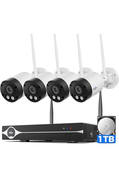 Hiseeu كاميرا أمان خارجية لاسلكية بدقة 8 ميجابكسل و4K، تدعم شبكات 5G/2.4G واي...