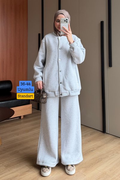 Mogi Butik Γυναικείο μπουφάν τύπου bomber με 3 κουμπιά, με τσέπες τύπου «flet...