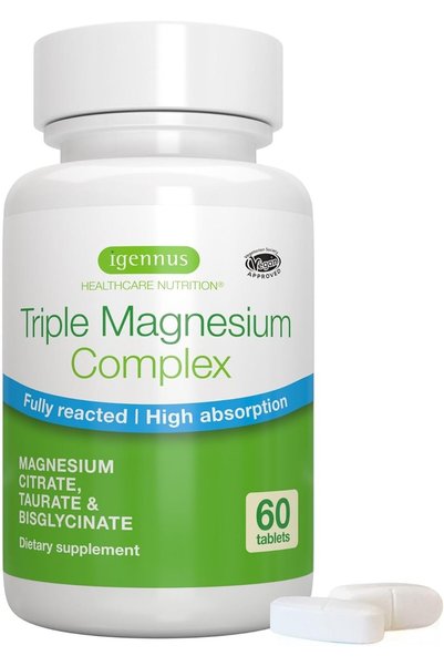 Igennus Healthcare Nutrition إيجينوس، مركب المغنيسيوم الثلاثي، مغنيسيوم عالي ...