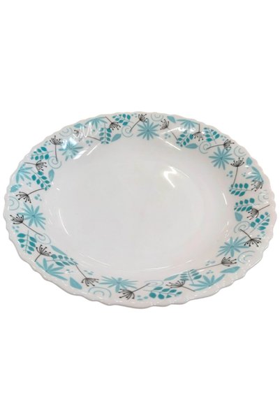 LYOBEST Opal Glass Dinner Plate, White, Stardust Pattern, 26 cm