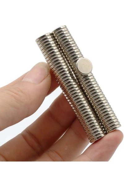 Hdg Çap 10mm X Kalınlık 2mm Süper Güçlü Yuvarlak Neodyum Mıknatıs Magnet - 50...