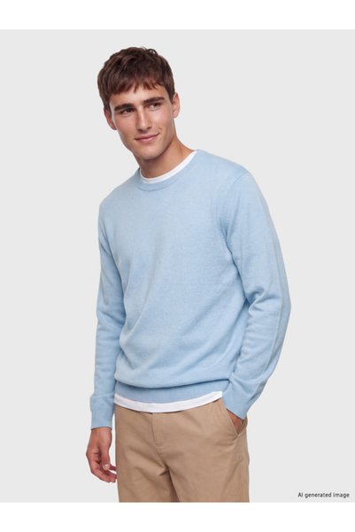 LC Waikiki Rmz Gi̇yi̇m Farkiyla Zero Roba Collar Men's Knitwear Sweater