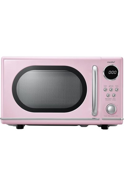 Comfees Comfee Retro Countertop Microwave, 0.7 Cu. Ft, Pink