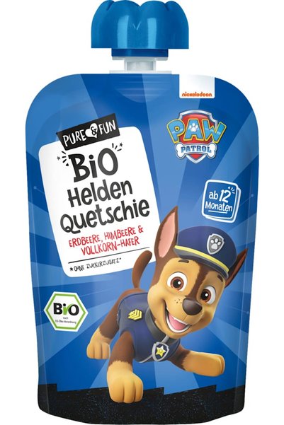 OEM Strawberry, raspberry and whole grain oat puree 12+, 100 g