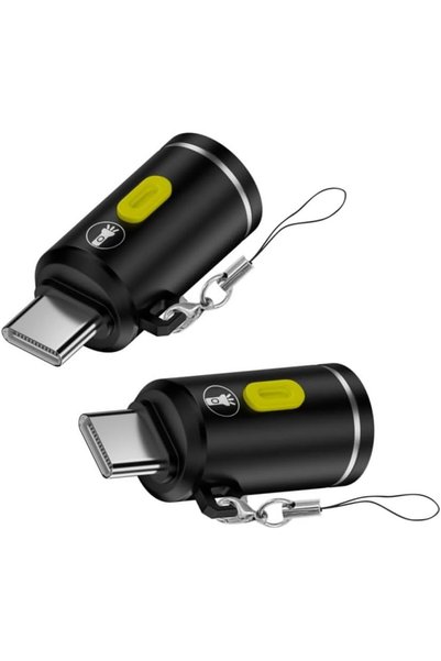 Generic مجموعة من قطعتين إضاءة LED USB-C للجو الخارجي للمشي وركوب الدراجات وش...