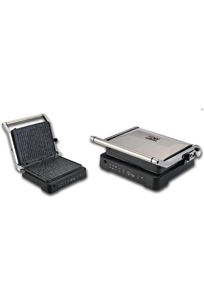 XPER Electric Contact Grill with Digital Display, Non-stick Plates, Temperatu...