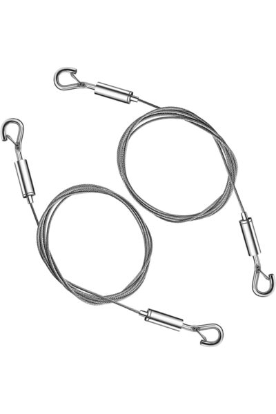 Generic 2 PCS Adjustable Picture Hanging Wire Mirror Frame Kit, 2m x1.5mm Hea...