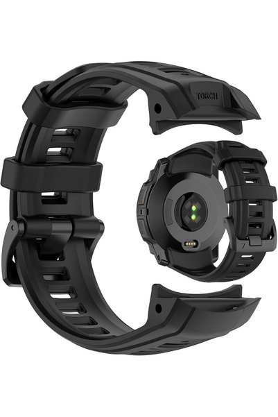 Generic متوافق مع حزام المعصم البديل لساعة Garmin Instinct 3 - حزام ساعة يد ب...