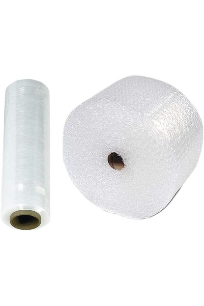 Generic Wrap Roll (Stretch Plastic Wrap + Bubble Packing Roll)