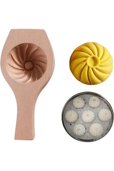 Generic Wooden Bao Bun Maker,Baozi Maker Machine,Wooden Steam Bun Mold,This K...