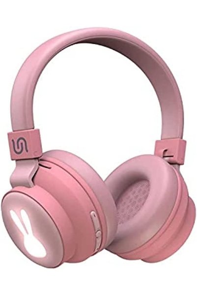 Generic سماعات رأس لاسلكية للأطفال من Porodo Soundtec - أرنب وردي