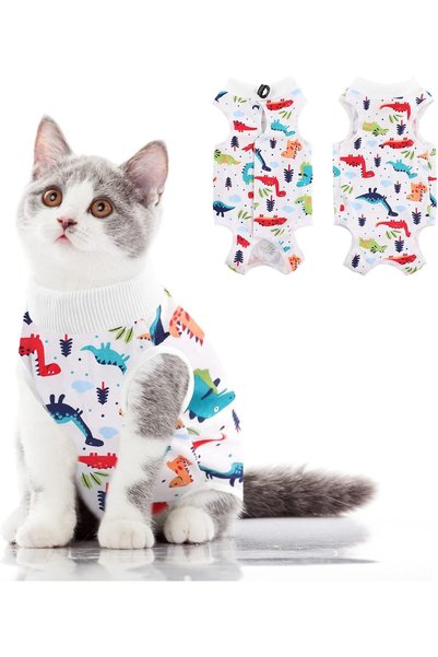 Generic Cat Recovery Suit - Breathable Surgery Recovery Onesie, Abdominal Wou...