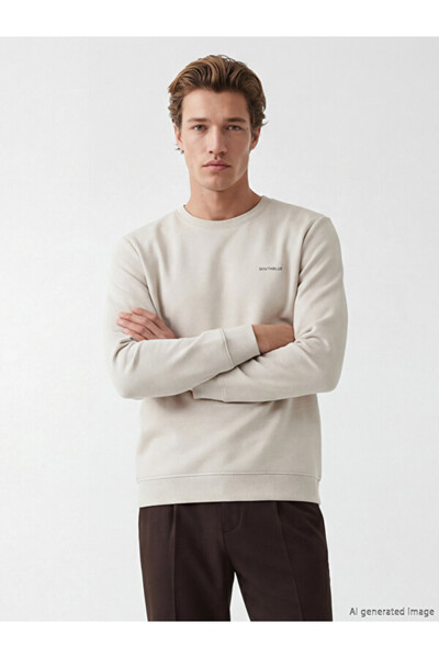 LC Waikiki Rmz Clothing Difference Biaiklet Roba Collar Men's Sweatshirt