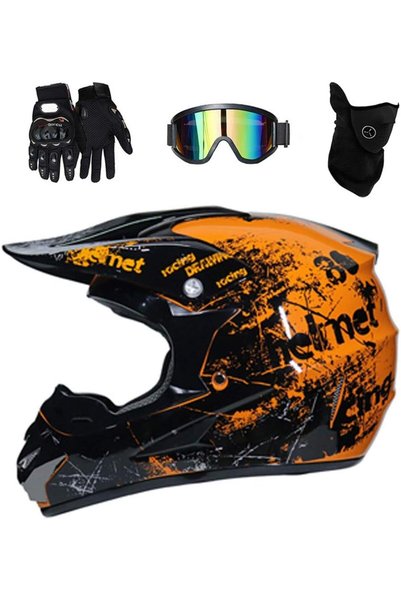 Generic Dirt Bike Helmet, (L-size) Off-Road Motorcycle Helmet DOT Certified M...