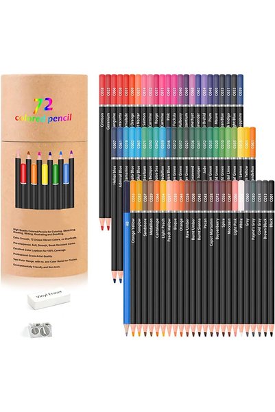 Generic 72 Colors Drawing Pencils with Oil-Based Cores, Professional Art Supp...
