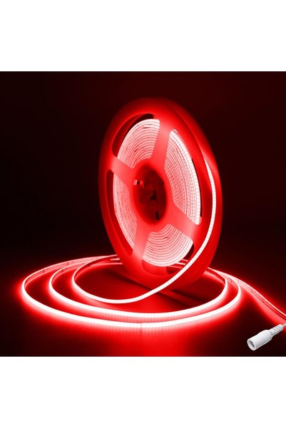 Generic COB LED Strip 5 m, DC12 V Red LED Strip, 480 LEDs/M CRI90+ High Brigh...