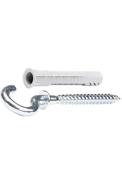 OEM Fischer UX 6x35 mm round hook plastic dowels, pack of 4, with collar