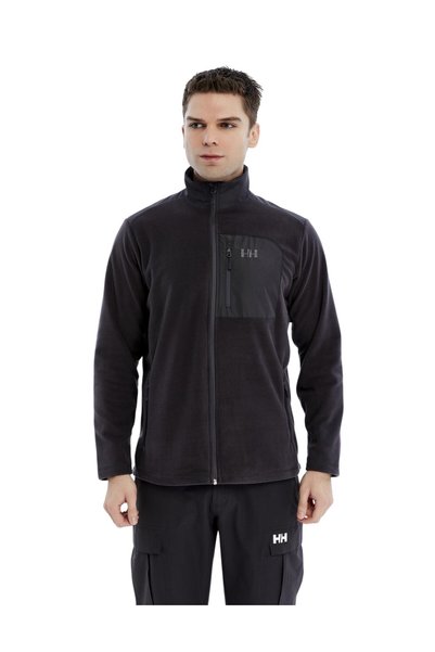 Helly Hansen Men's Anthracite Block Full-Zip Fleece Jacket