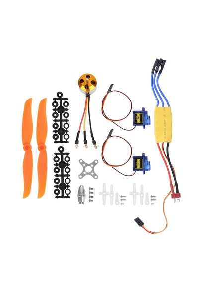 Generic محرك بدون فرشاة 2200KV، وحدة تحكم إلكترونية 30A، محرك SG90 9G، ومروحة...