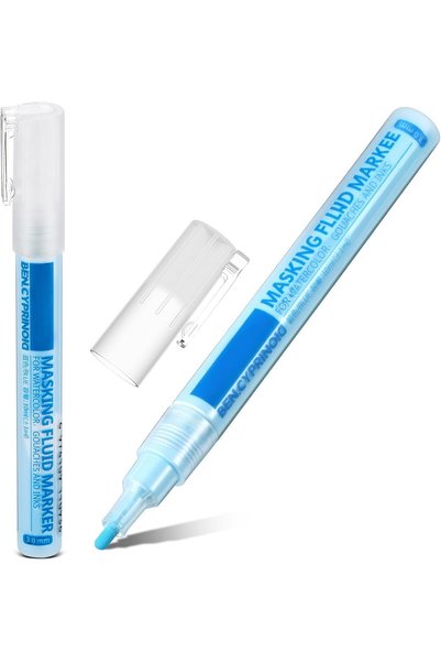 Generic 2 Pcs Masking Fluid Pen for Watercolor Painting, 10ml Capacity with 3...