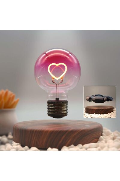 Generic مصباح LED عائم بتقنية الرفع المغناطيسي - مصباح مكتب لاسلكي على شكل قل...