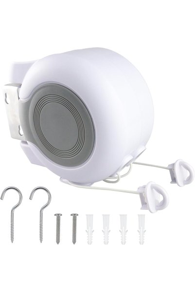 Generic Retractable Clothesline 2x49 Feet Outdoor Indoor, Dual Heavy Duty Clo...