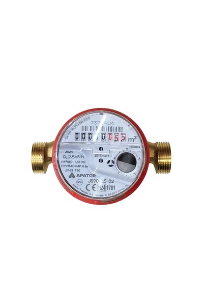 Apator Μετρητής ζεστού νερού JS90 2.5-02 DN15 Smart+ προεξοπλισμένος για ραδι...