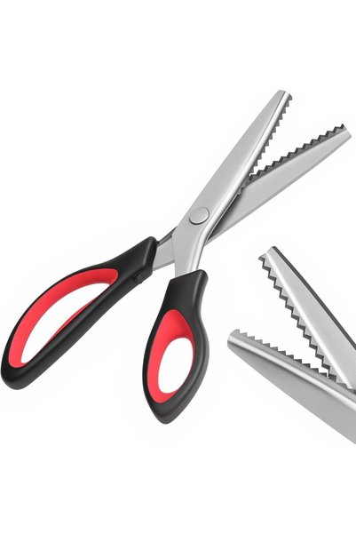 KASTWAVE Professional 9” Pinking Shears with Zigzag Blades for Fabric Cutting...