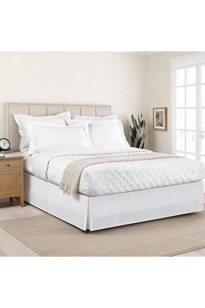 Generic Lux Hotel Microfiber Tailored Bed Skirt with Classic 14 Inch Drop Len...