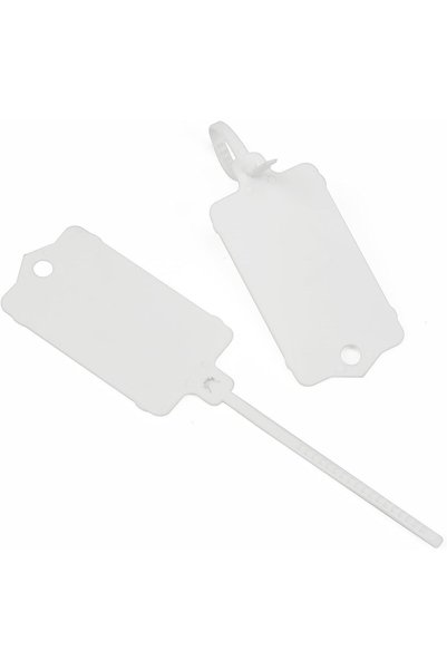 KASTWAVE Plastic Shipping Tags, 100 Pcs Blank Plastic Tags for Labeling, Self...