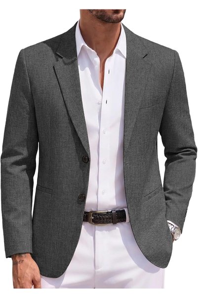 Generic Men's Blazer Casual Two Buttons Sport Coats Lightweight Suit Jacket