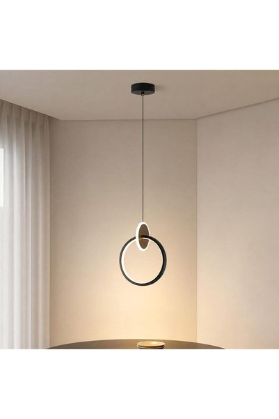 Generic مصباح معلق LED من YATAI LIGHTING، أسود، أكريليك، 14 واط، 3000 كلفن/45...