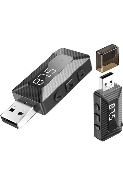 Generic محول استقبال بلوتوث USB، محول صوت لاسلكي بتقنية البلوتوث مع شاشة LED ...