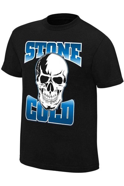 Generic WWE STEVE AUSTIN BLACK ROUND TSHIRT FOR UNISEX