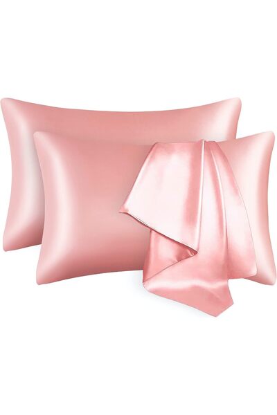 Generic Satin Pillow Cases 2 Pack, 20"x 30" Silk Satin Pillowcase for Hair an...