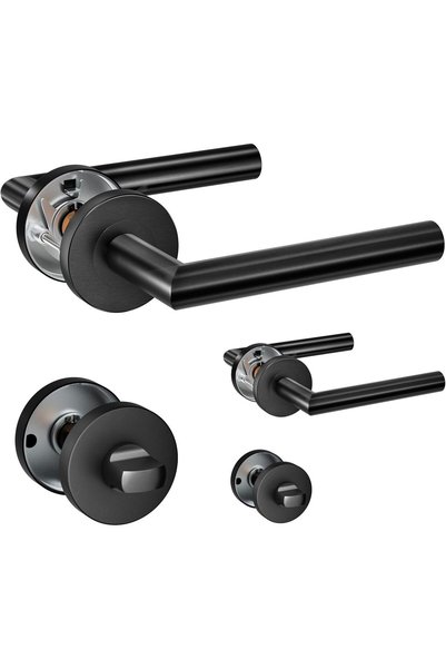 Generic 2 Pack of Stainless Steel Door Lever Handle with Bathroom Knob,Mortis...