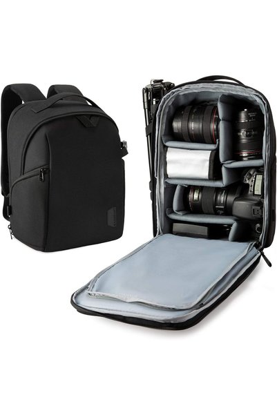 Generic حقيبة ظهر للكاميرا، حقيبة كاميرا DSLR/SLR تتسع لجهاز كمبيوتر محمول يص...