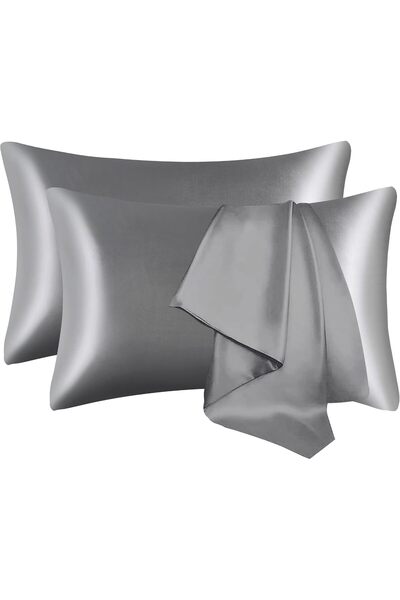 Generic Satin Pillow Cases 2 Pack, 20"x 30" Silk Satin Pillowcase for Hair an...