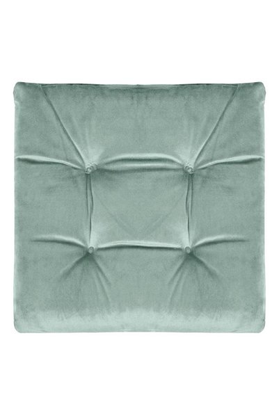 SHOPIENS Perna scaun decorativa verde menta catifelata 40x40 cm din poliester...