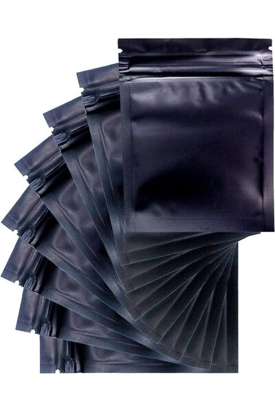 Generic Resealable Mylar Bags, Smell Proof Candy Holographic Bags Black Mylar...