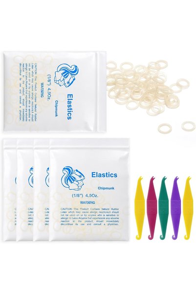 Generic 1/8" Orthodontic Elastic Rubber Bands, 500 Pack, Natural, Heavy 4.5 O...
