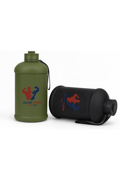 Generic Water Bottle(Never Give Up) (2.2 L) | Half Gallon | Carry Handle | Bi...