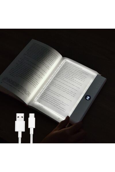Generic مصباح كتابة قابل لإعادة الشحن، مصباح قراءة LED مسطح شفاف بثلاثة ألوان...